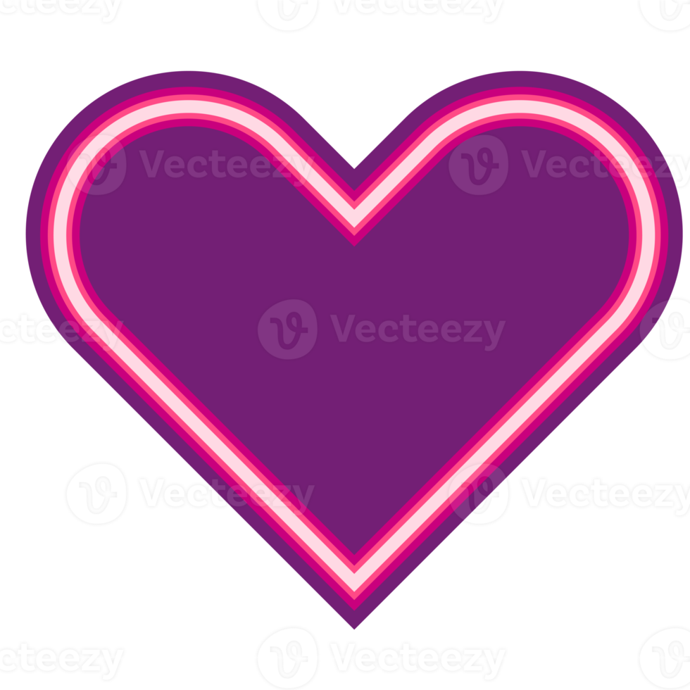 Heart icon. PNG with transparent background.