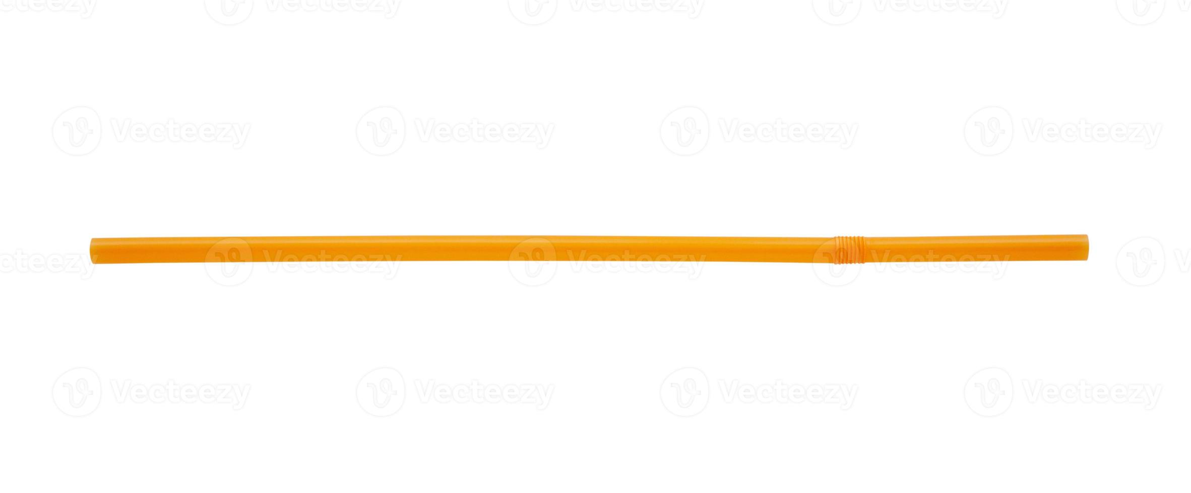 plastic straw isolated on white background photo