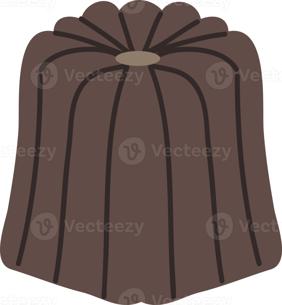 Canele Recipe, illustration in a cartoon style. Logo for cafes, restaurants, coffee shops, catering. png