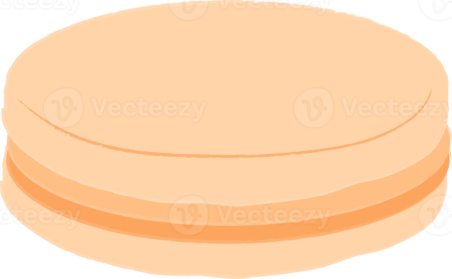 macarons, illustration dans un style dessin animé. logo pour cafés, restaurants, cafés, restauration. png