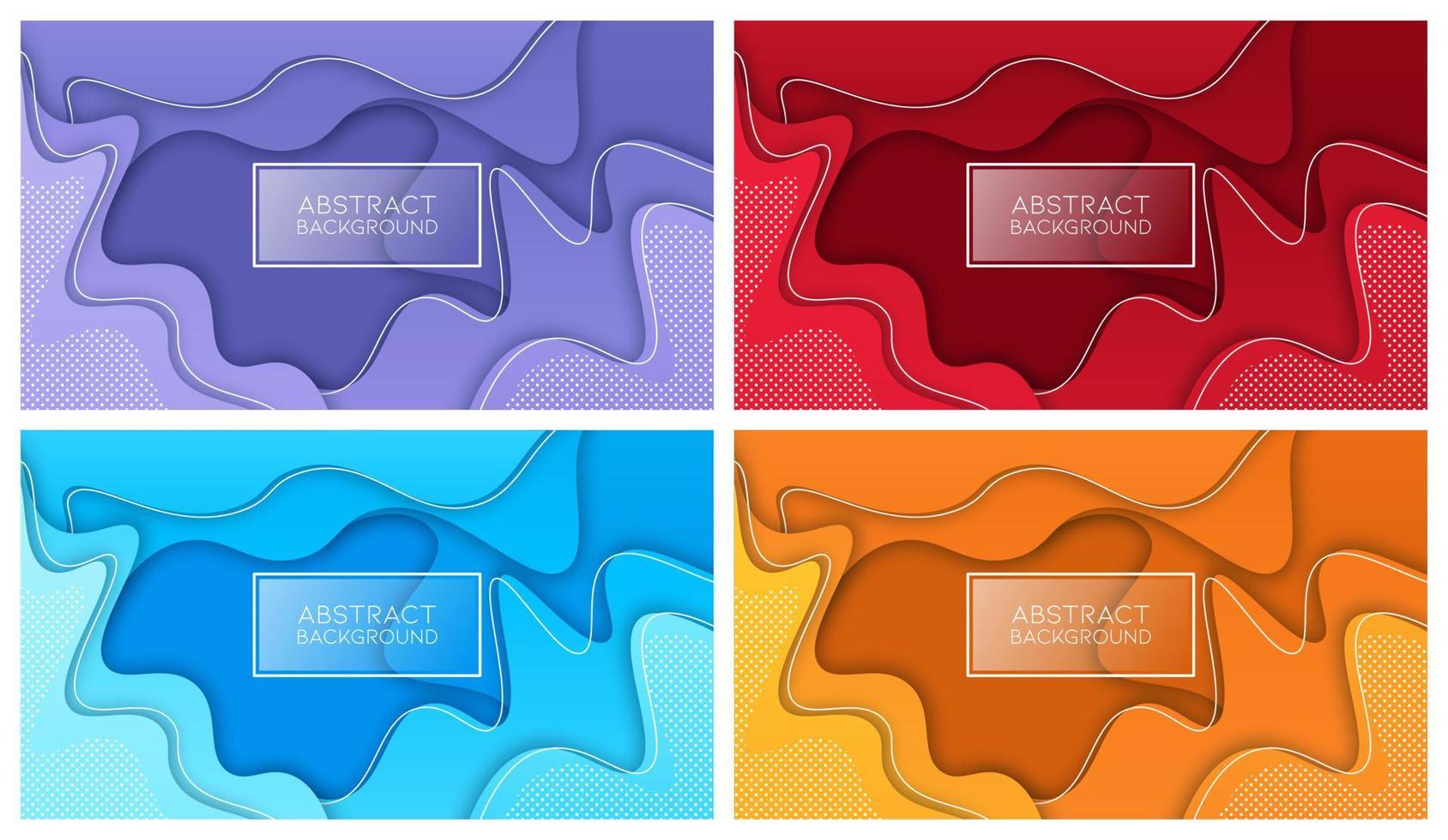 Colorful liquid and geometric background with fluid gradient shapes vector