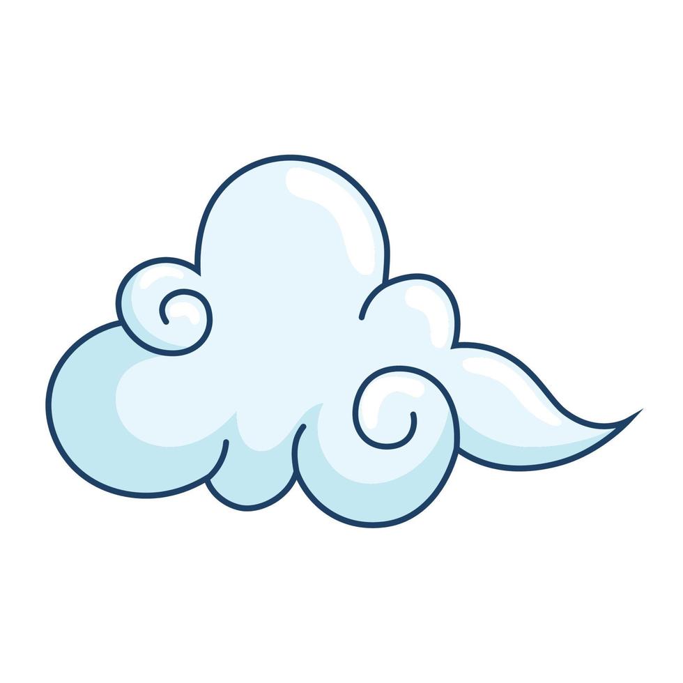 asian cloud floating vector