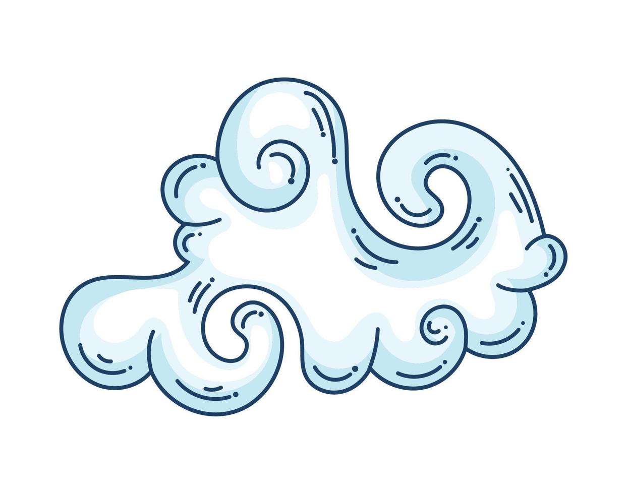 nube flotante estilo asiático vector