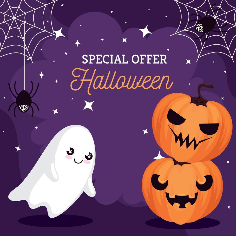 letras de oferta especial de halloween vector