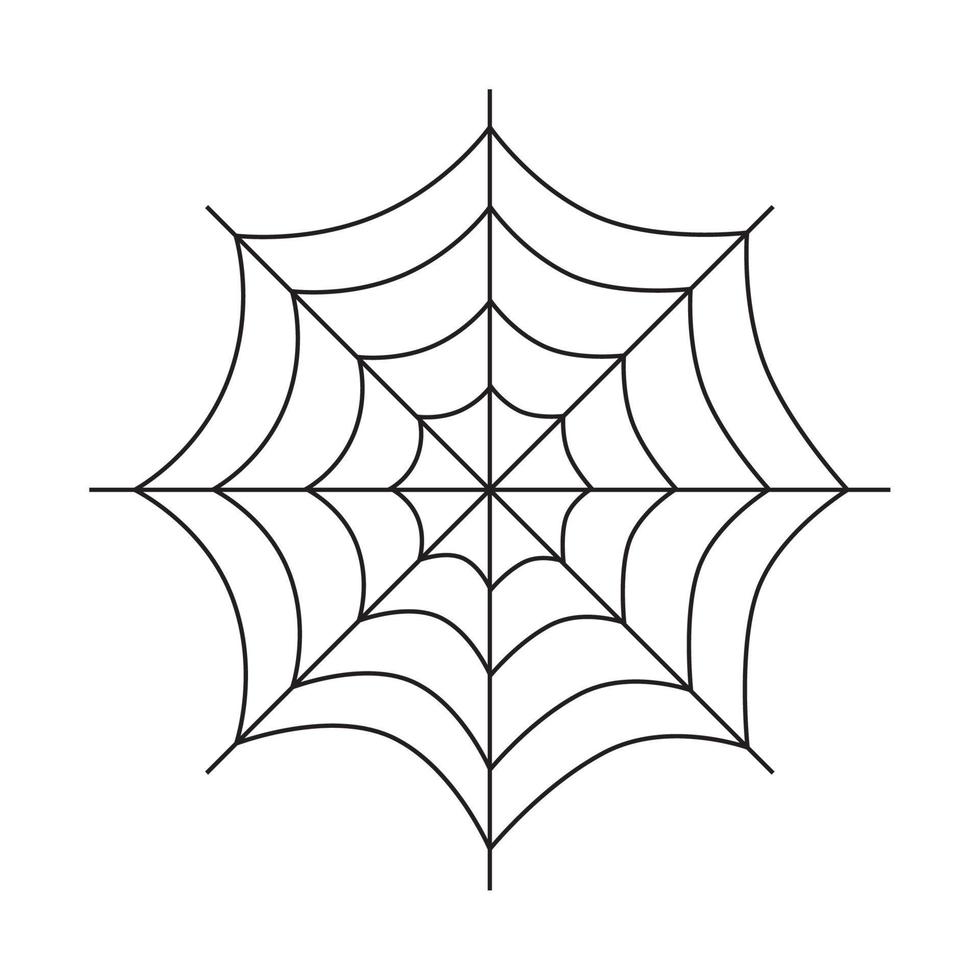 decoración de telaraña de halloween vector