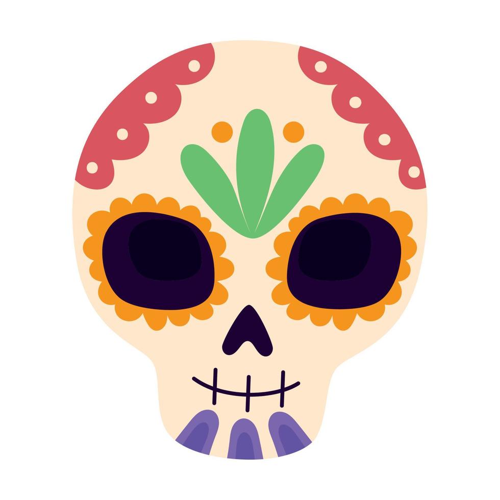 cráneo de la cultura mexicana vector
