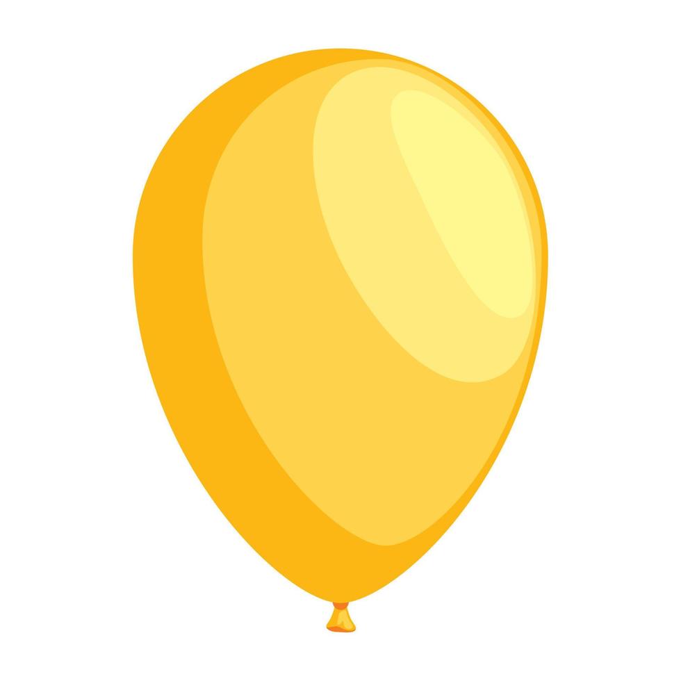yellow balloon helium floating vector