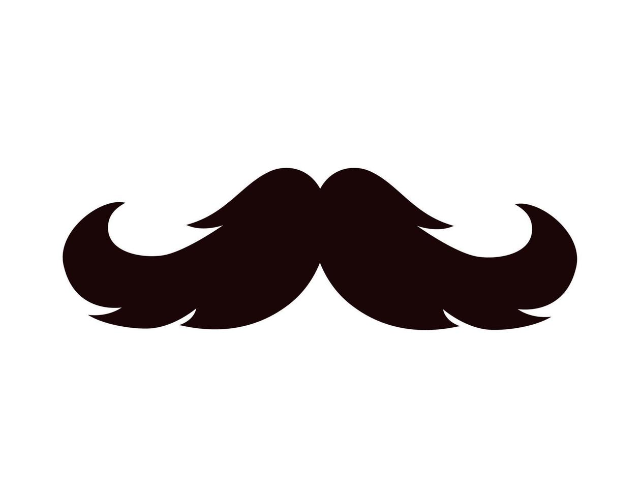 black mustache male accessory vector