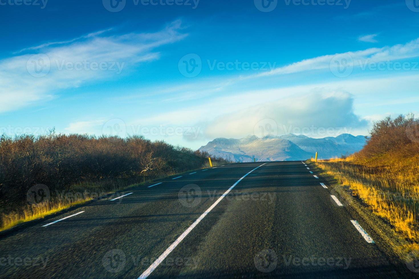 Route 1 or Ring Road, or Hringvegur, a national road that runs around Iceland and connects most of the inhabited parts of the country photo