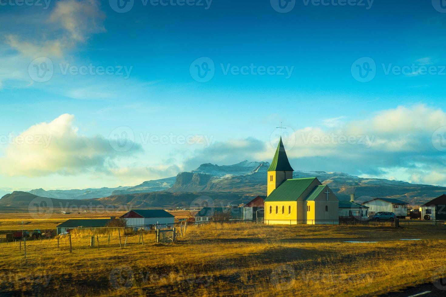 Side view of Route 1, or Ring Road, Iceland photo