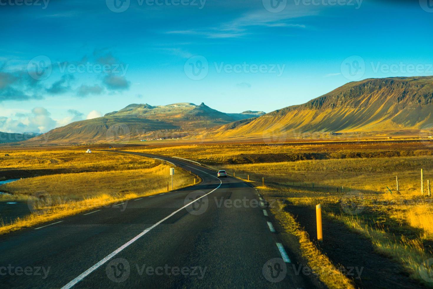 Route 1 or Ring Road, or Hringvegur, a national road that runs around Iceland and connects most of the inhabited parts of the country photo