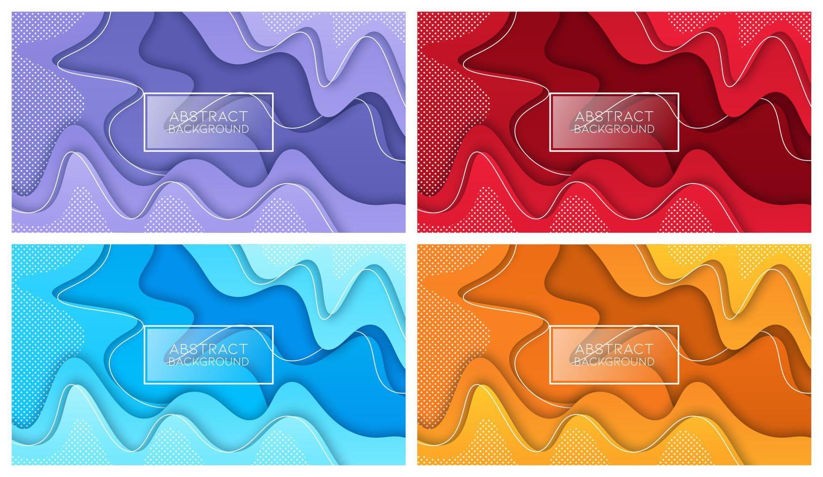 Colorful liquid and geometric background with fluid gradient shapes vector