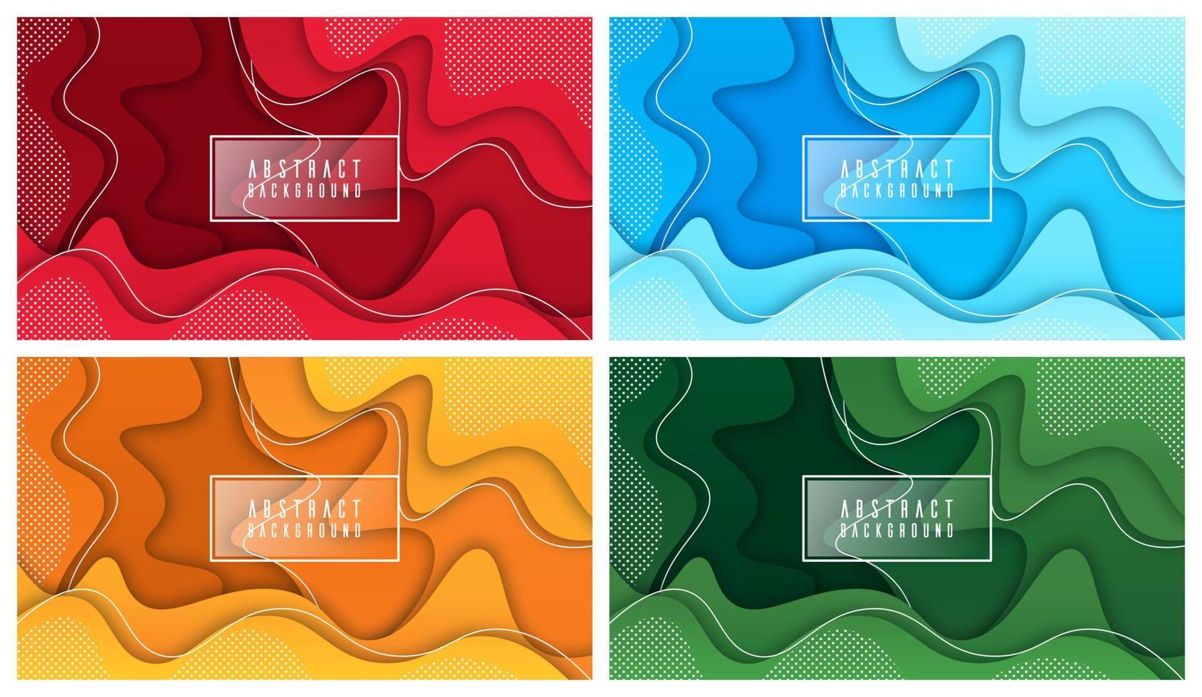 Colorful liquid and geometric background with fluid gradient shapes vector