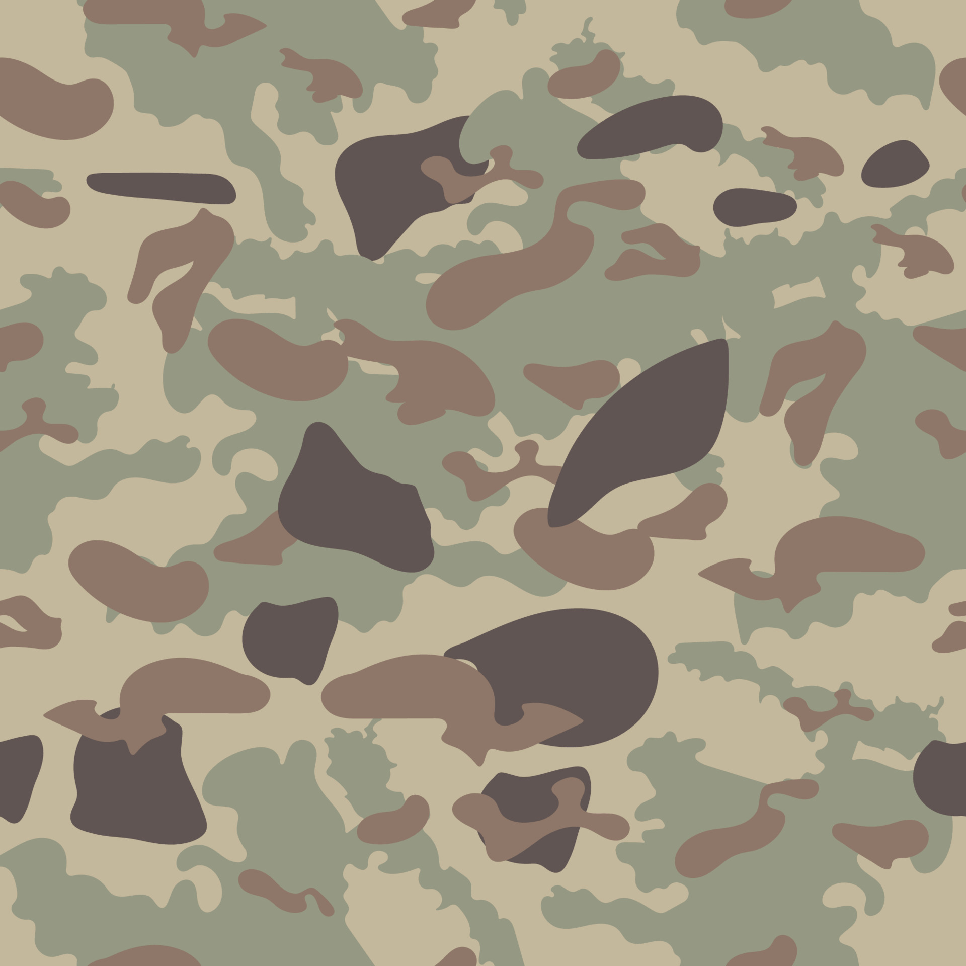 Camouflage seamless pattern. Trendy style camo, repeat print. Khaki