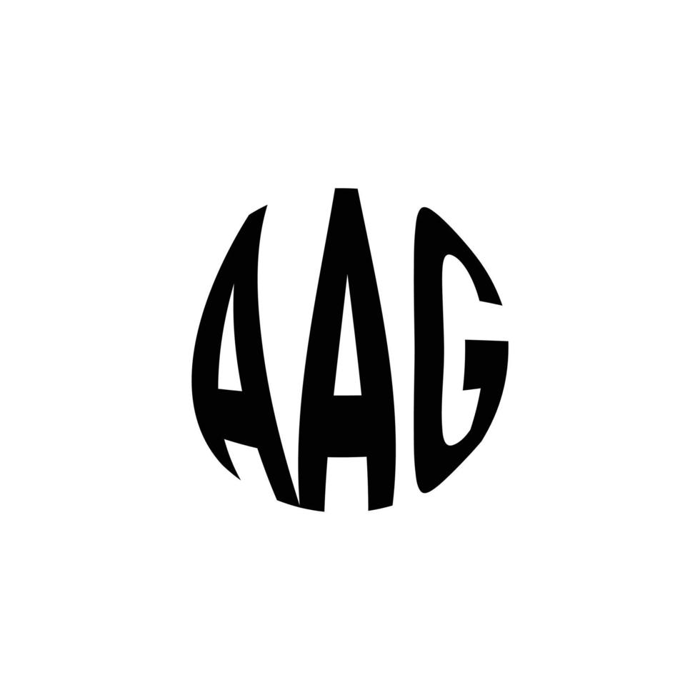 Creative Round AAG Letter Logo Design vector