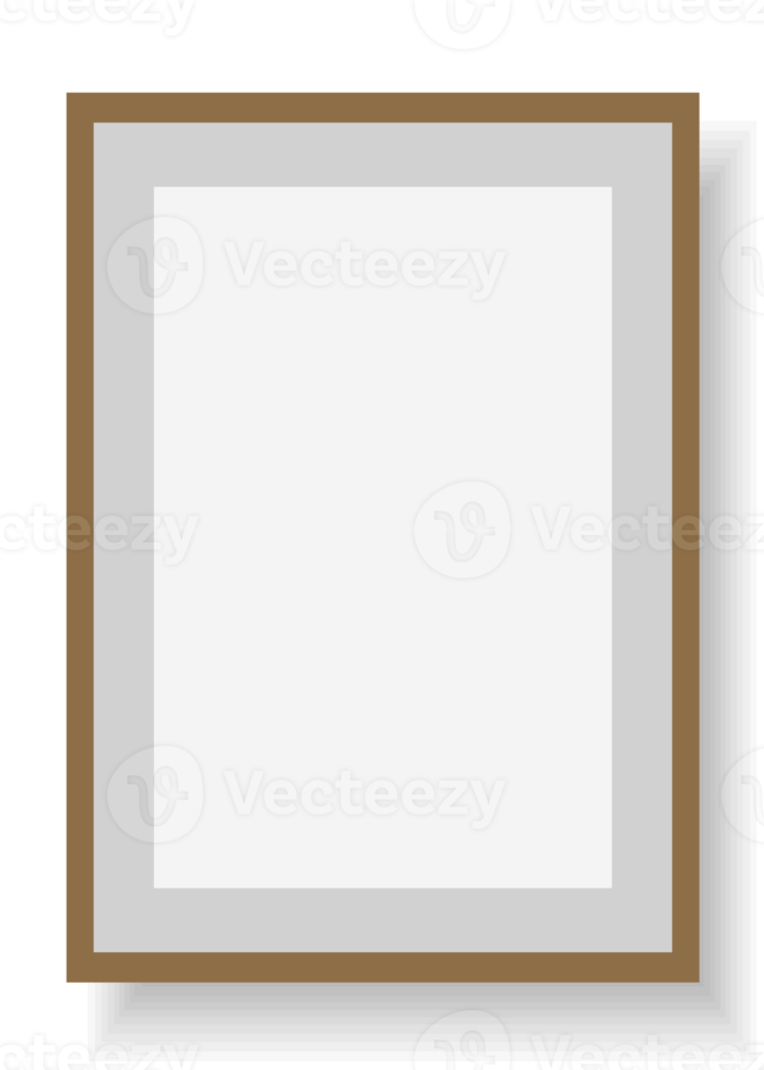 Frame mockup. PNG with shadow and transparent background