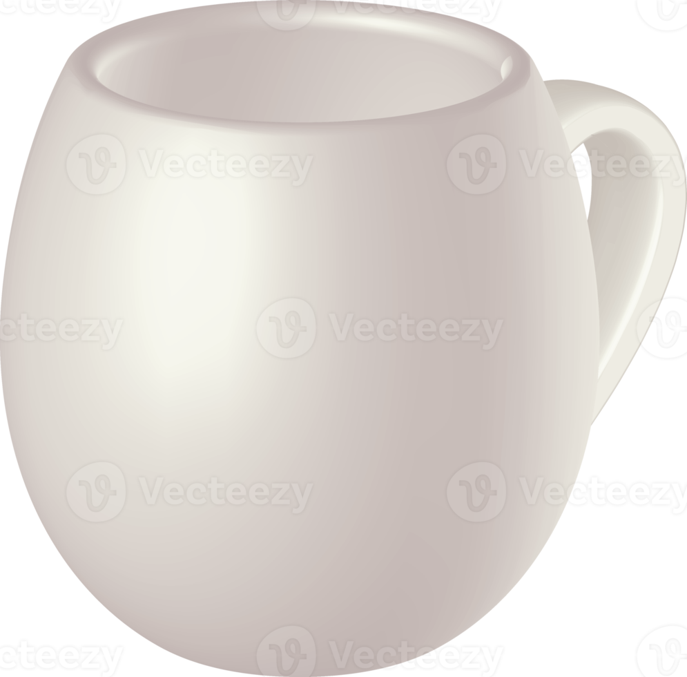 maqueta de taza blanca. png con fondo transparente.