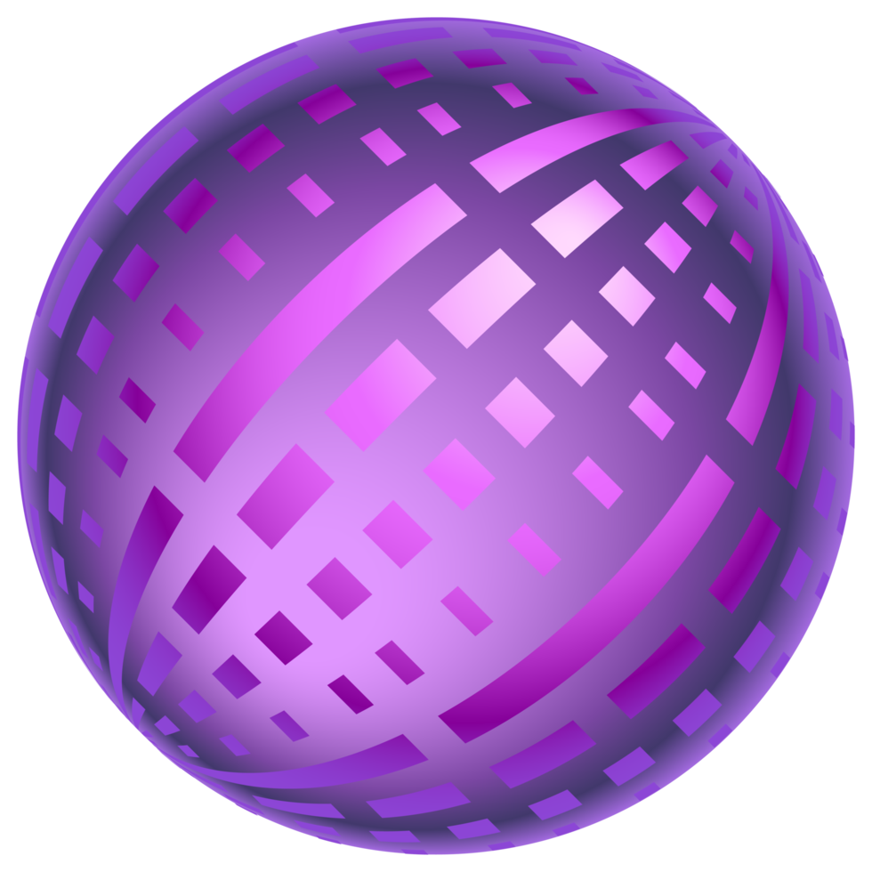 Magic sphere abstract illustration. PNG with transparent background.