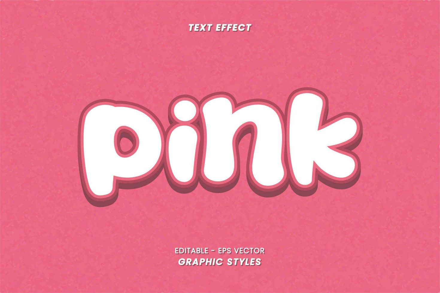 Pink Text Effects Editable stickers and effects can be used in Graphic Styles settings. vector