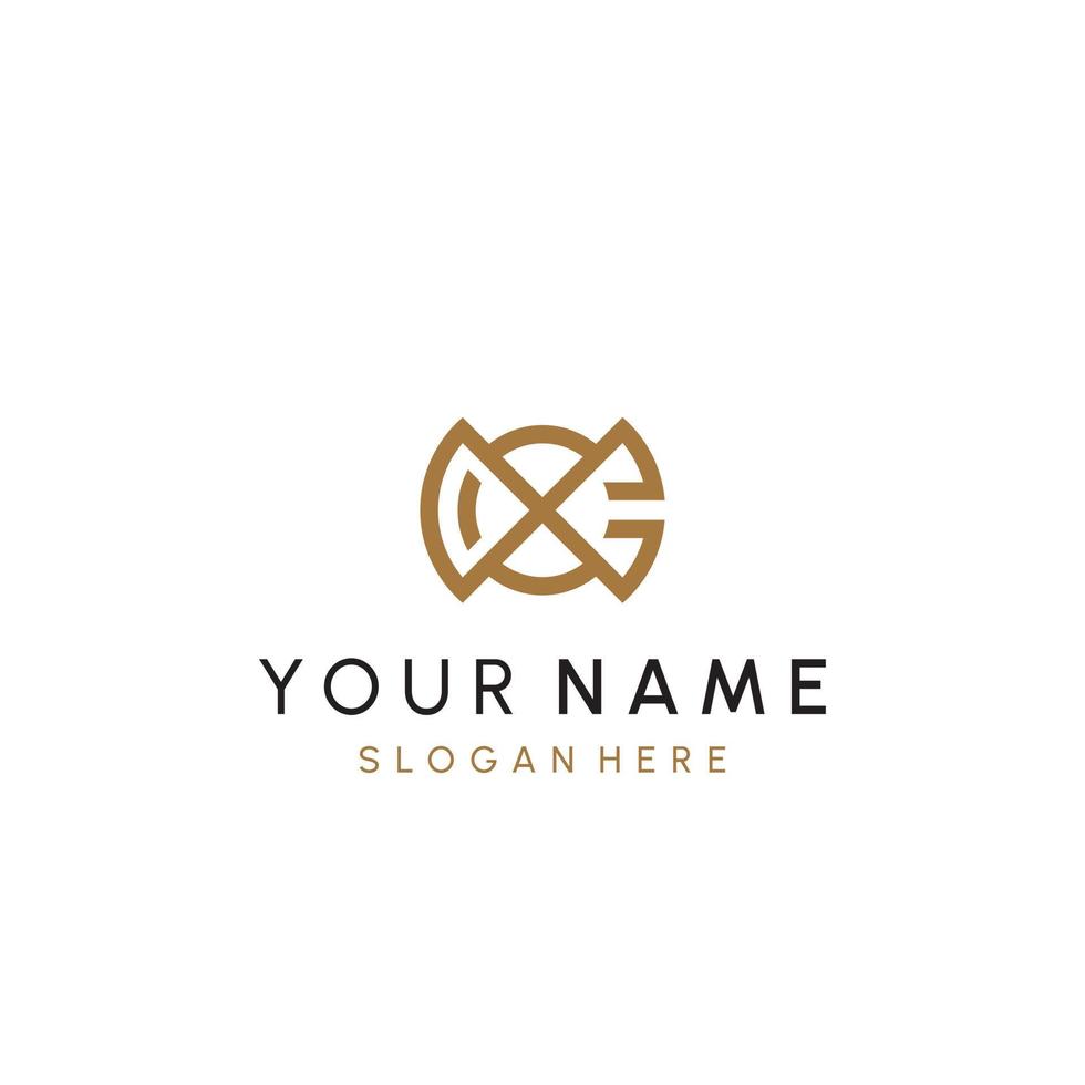 C or C Letter Initial Logo Design, Vector Template
