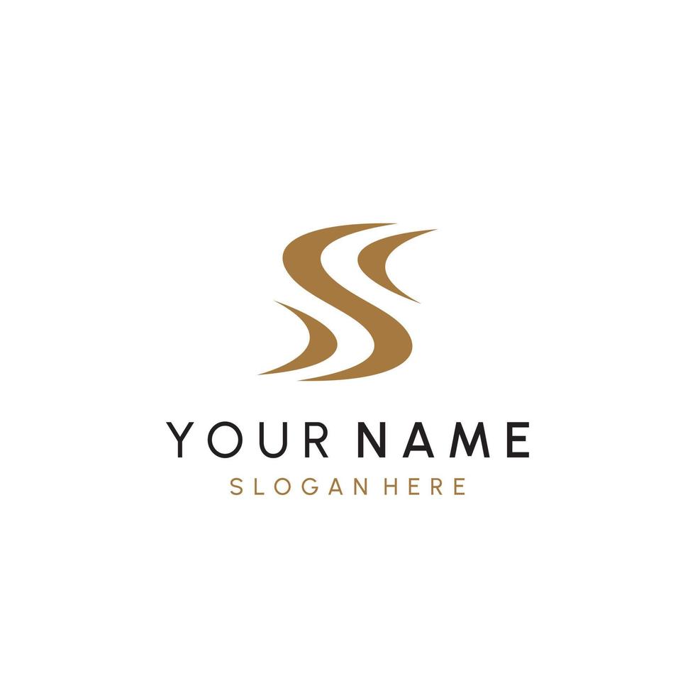 beautiful luxury letter SS monogram in infinity shape, elegant circular letter S and S logo template vector