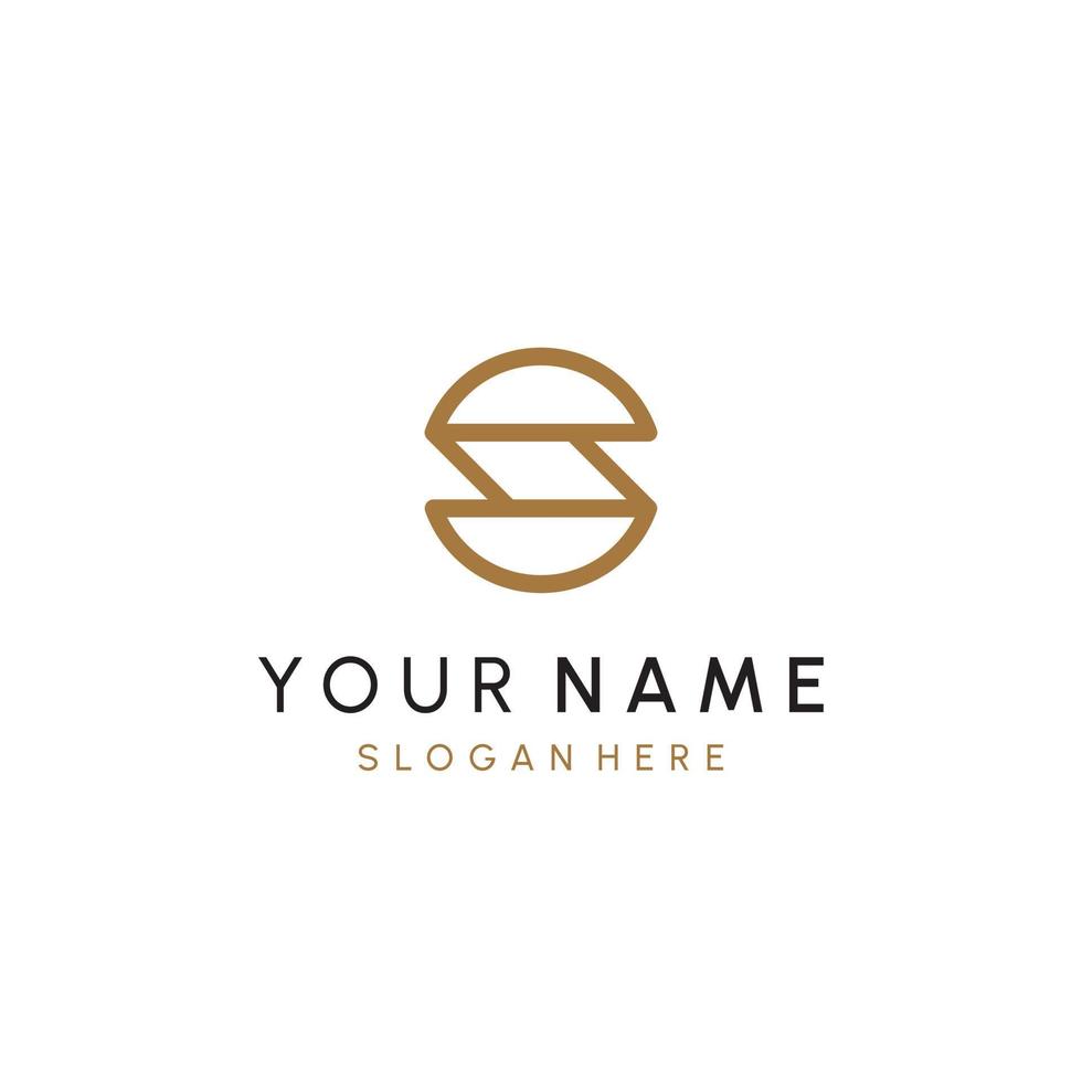 beautiful luxury letter SS monogram in infinity shape, elegant circular letter S and S logo template vector