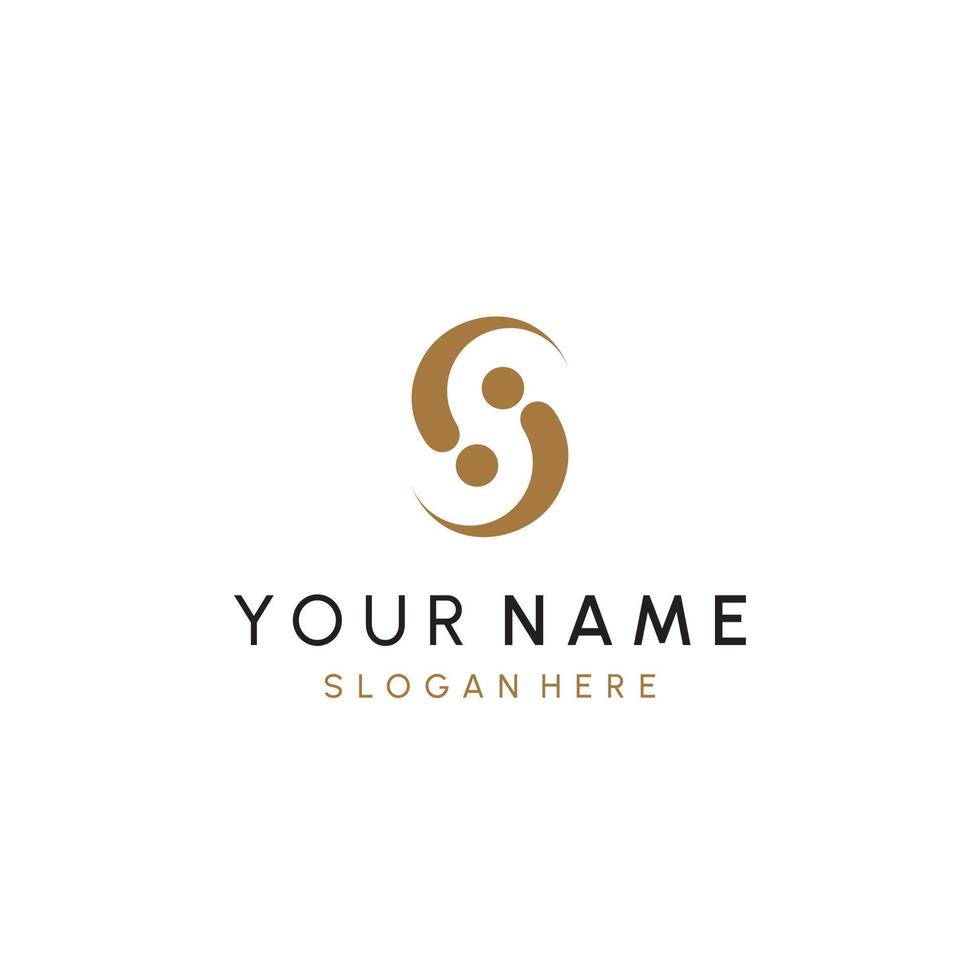 beautiful luxury letter SS monogram in infinity shape, elegant circular letter S and S logo template vector