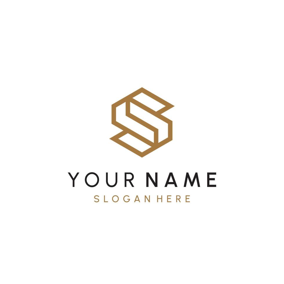 beautiful luxury letter SS monogram in infinity shape, elegant circular letter S and S logo template vector