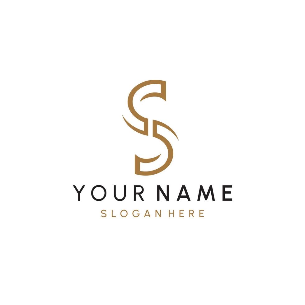 beautiful luxury letter SS monogram in infinity shape, elegant circular letter S and S logo template vector