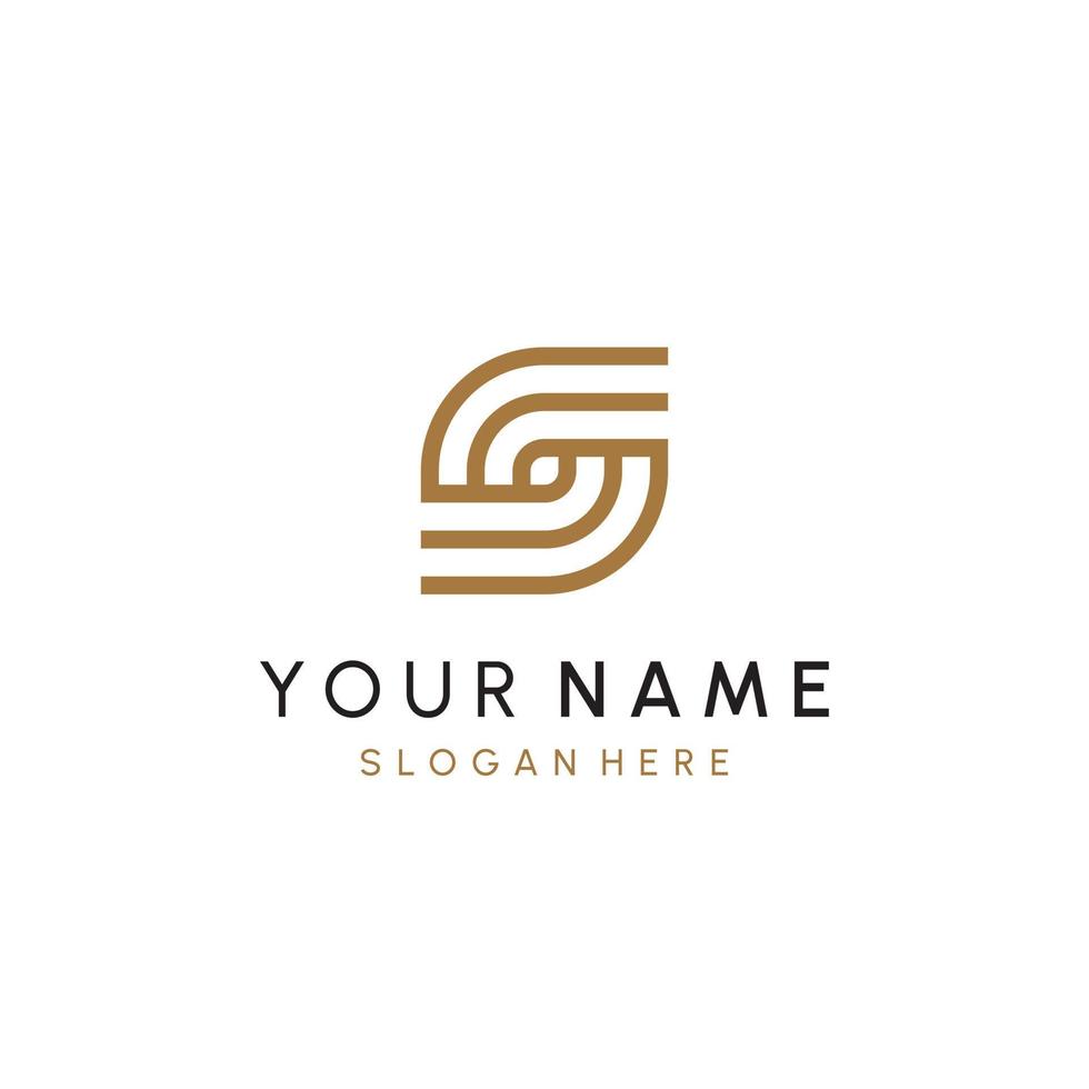 beautiful luxury letter SS monogram in infinity shape, elegant circular letter S and S logo template vector