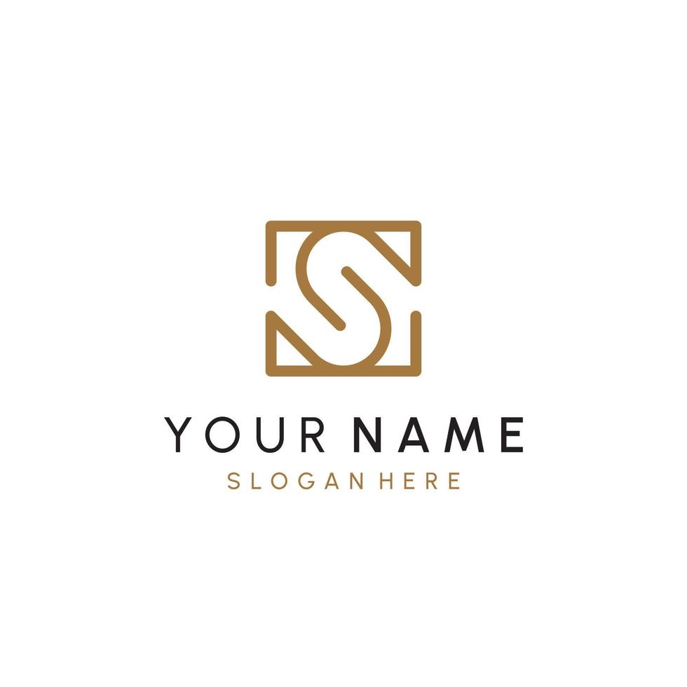 beautiful luxury letter SS monogram in infinity shape, elegant circular letter S and S logo template vector