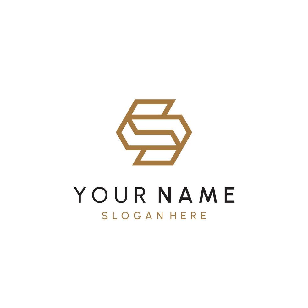 beautiful luxury letter SS monogram in infinity shape, elegant circular letter S and S logo template vector