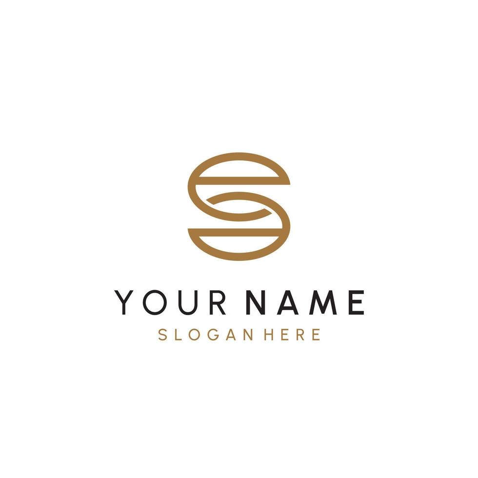 beautiful luxury letter SS monogram in infinity shape, elegant circular letter S and S logo template vector