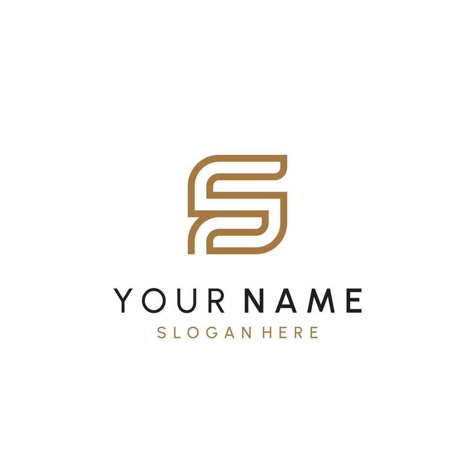 beautiful luxury letter SS monogram in infinity shape, elegant circular letter S and S logo template vector