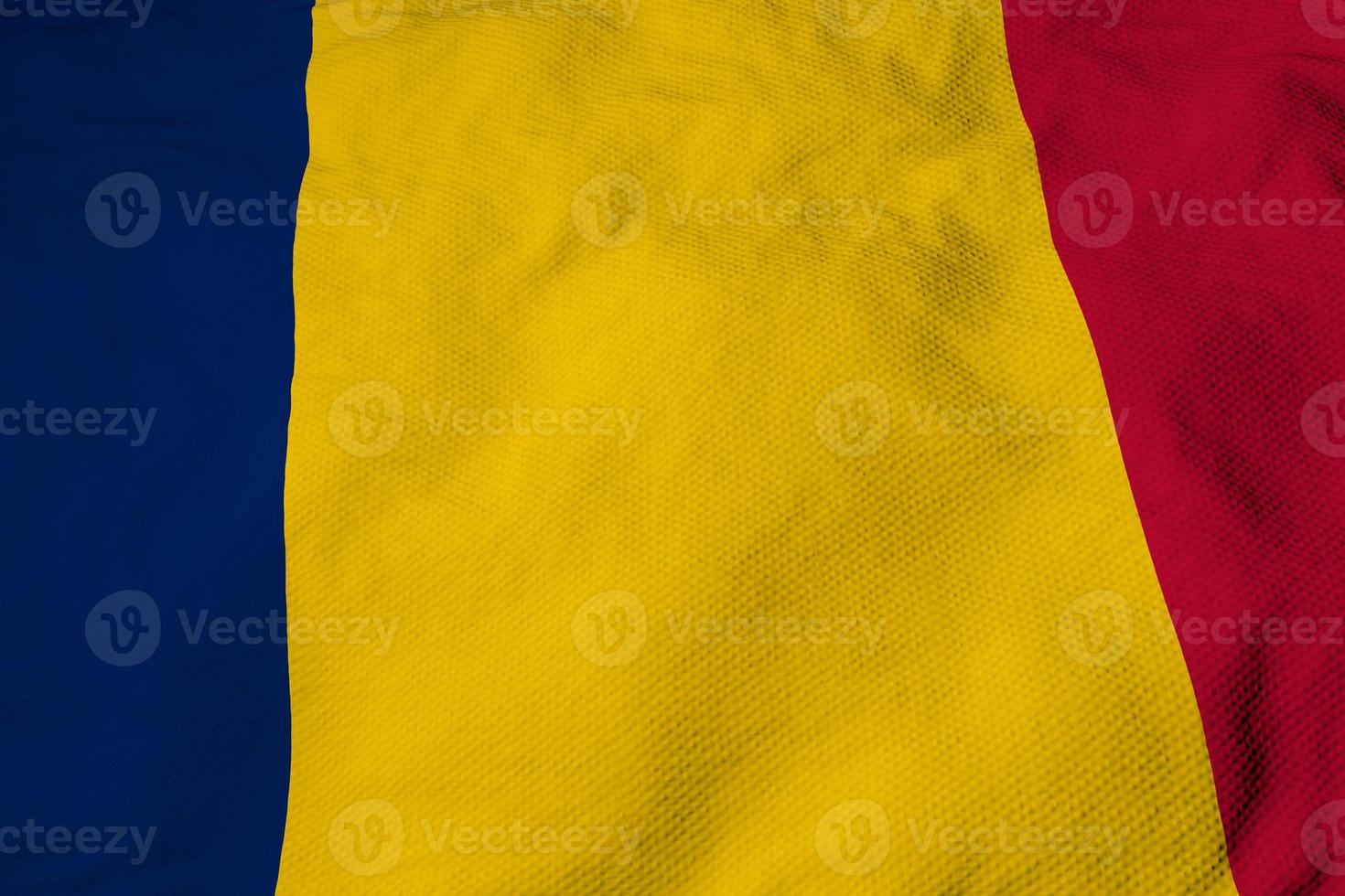 Waving flag of Chad in 3D rendering photo