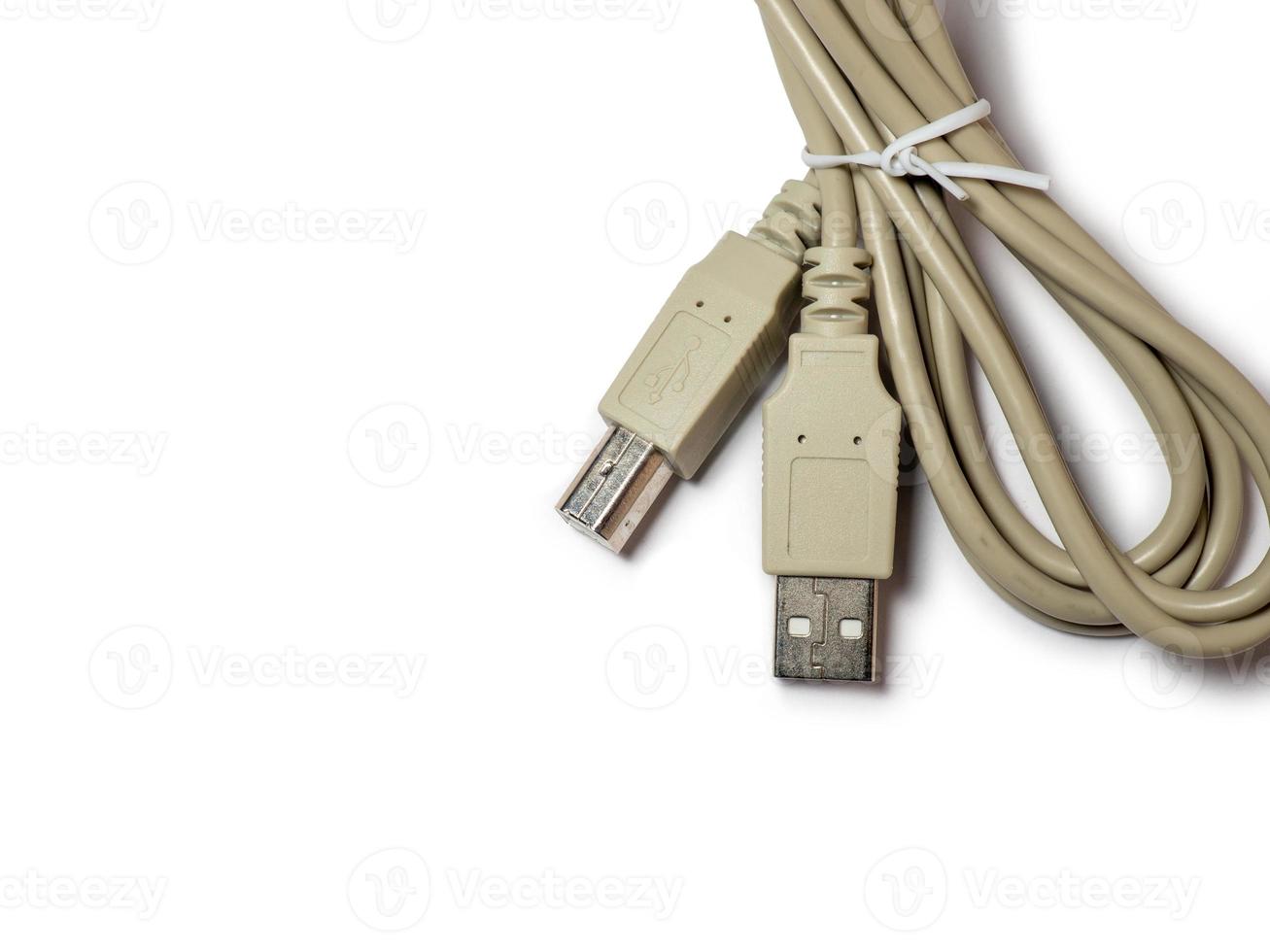 Usb wire. Accessories for technology. Charging cable. photo