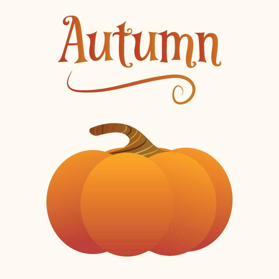 Autumn, Harvest, or Fall holiday vector card illustration graphic