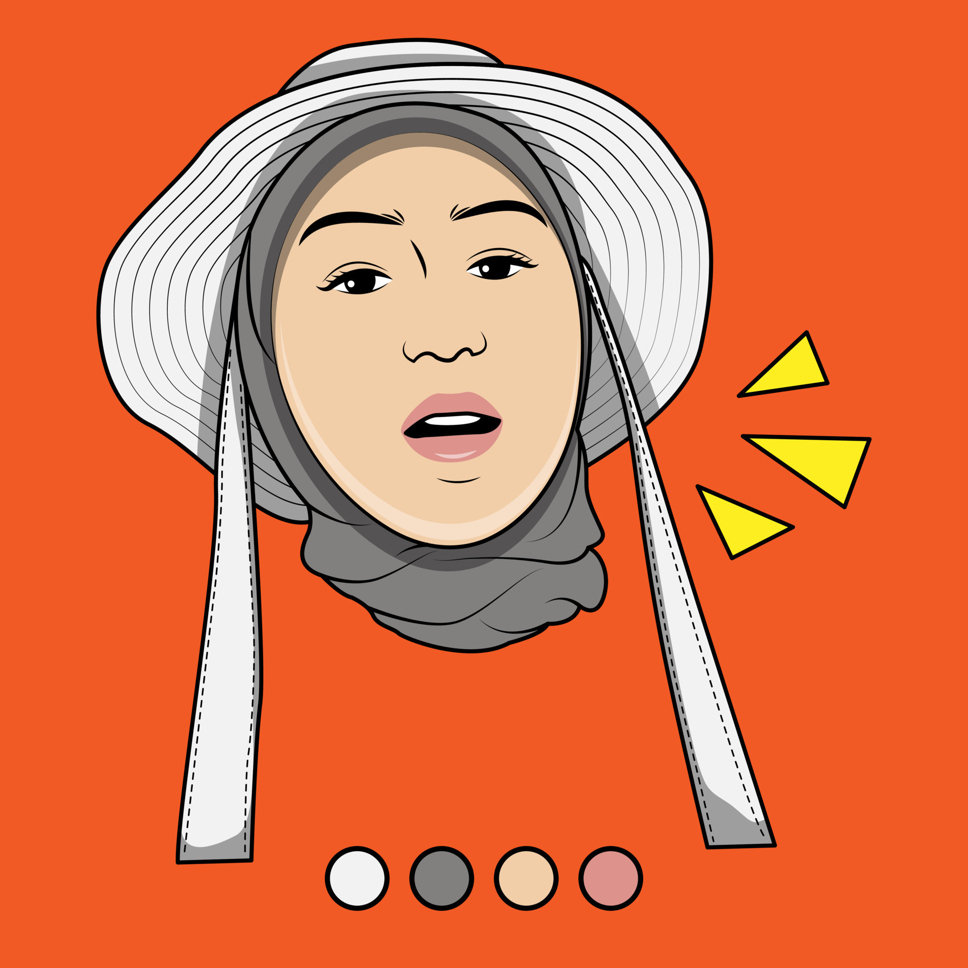 vector illustration of face of a Muslim girl in a hood with a hat with a funny expression 12596141 Vector Art at Vecteezy vector illustration of face of a Muslim girl in a hood with a hat with a funny expression 12596141 Vector Art at Vecteezy