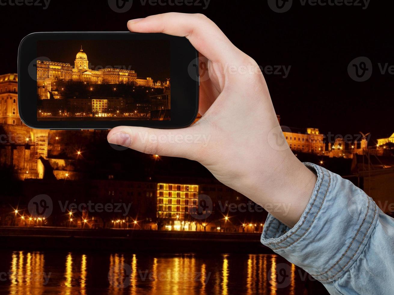 Hungarian Parliament Building in night photo