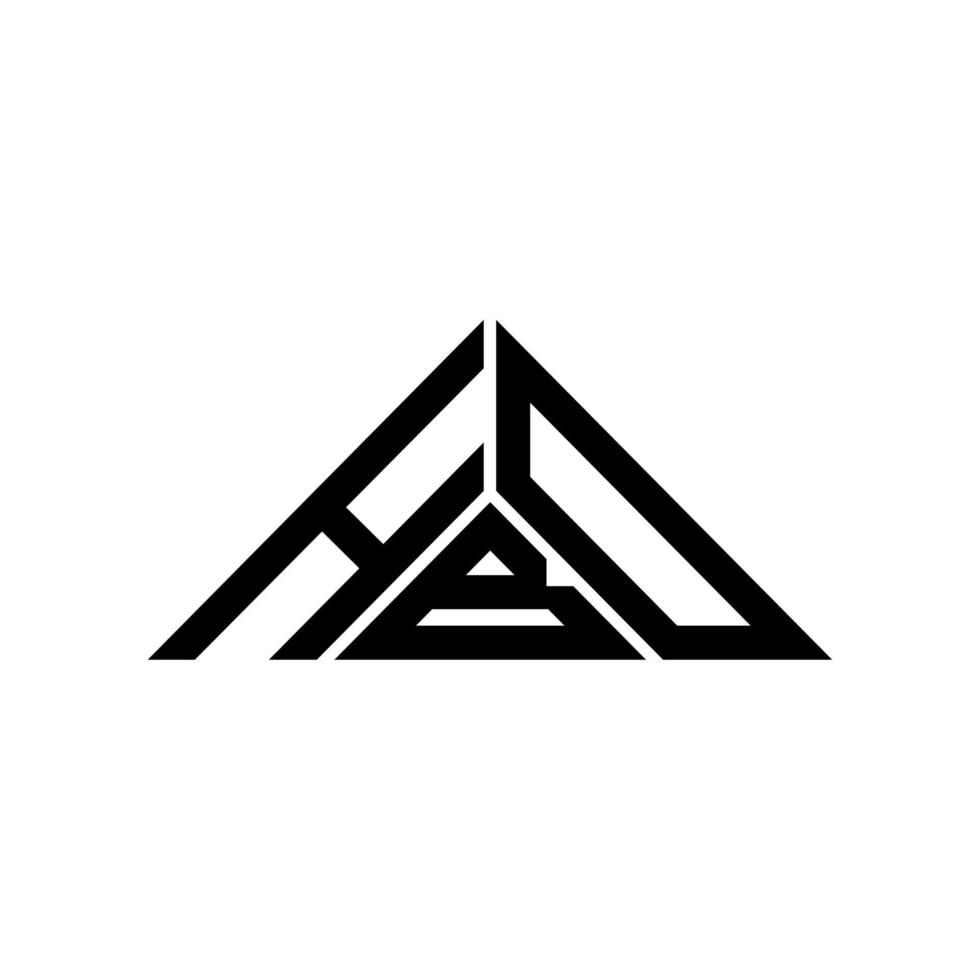 diseño creativo del logotipo de la letra hbd con gráfico vectorial, logotipo simple y moderno de hbd en forma de triángulo. vector