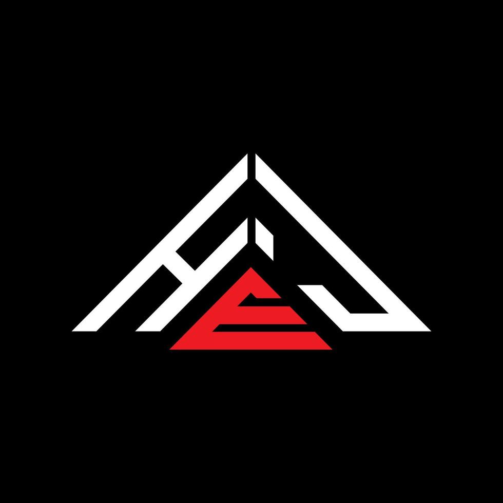 HEJ letter logo creative design with vector graphic, HEJ simple and modern logo in triangle shape.