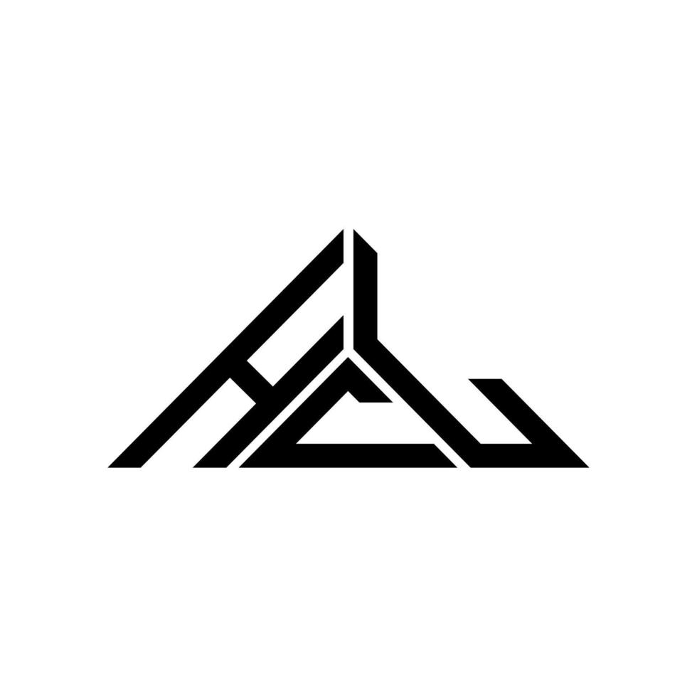 HCL letter logo creative design with vector graphic, HCL simple and modern logo in triangle shape.