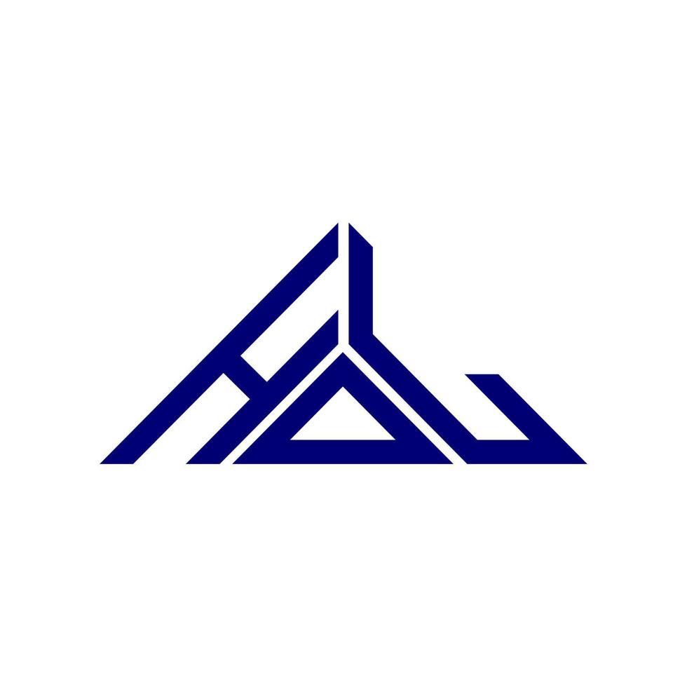 HDL letter logo creative design with vector graphic, HDL simple and modern logo in triangle shape.