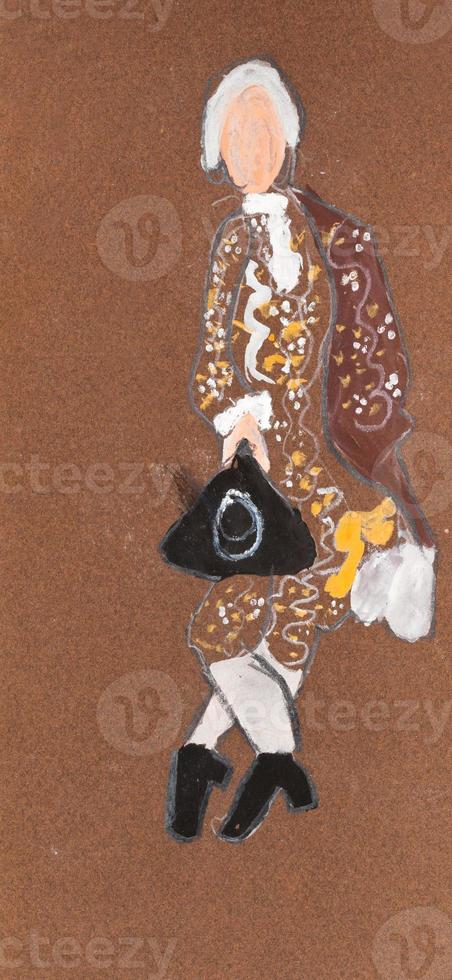 child's drawing - historical suit photo