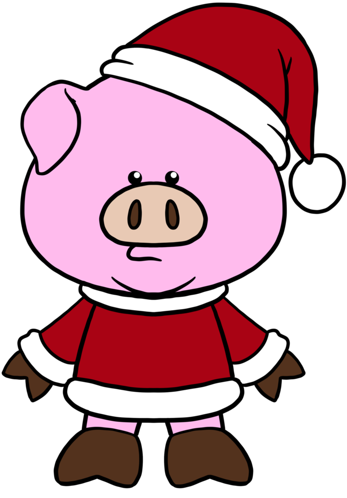 mignon noël dessin animé animal personnage clipart coloré png