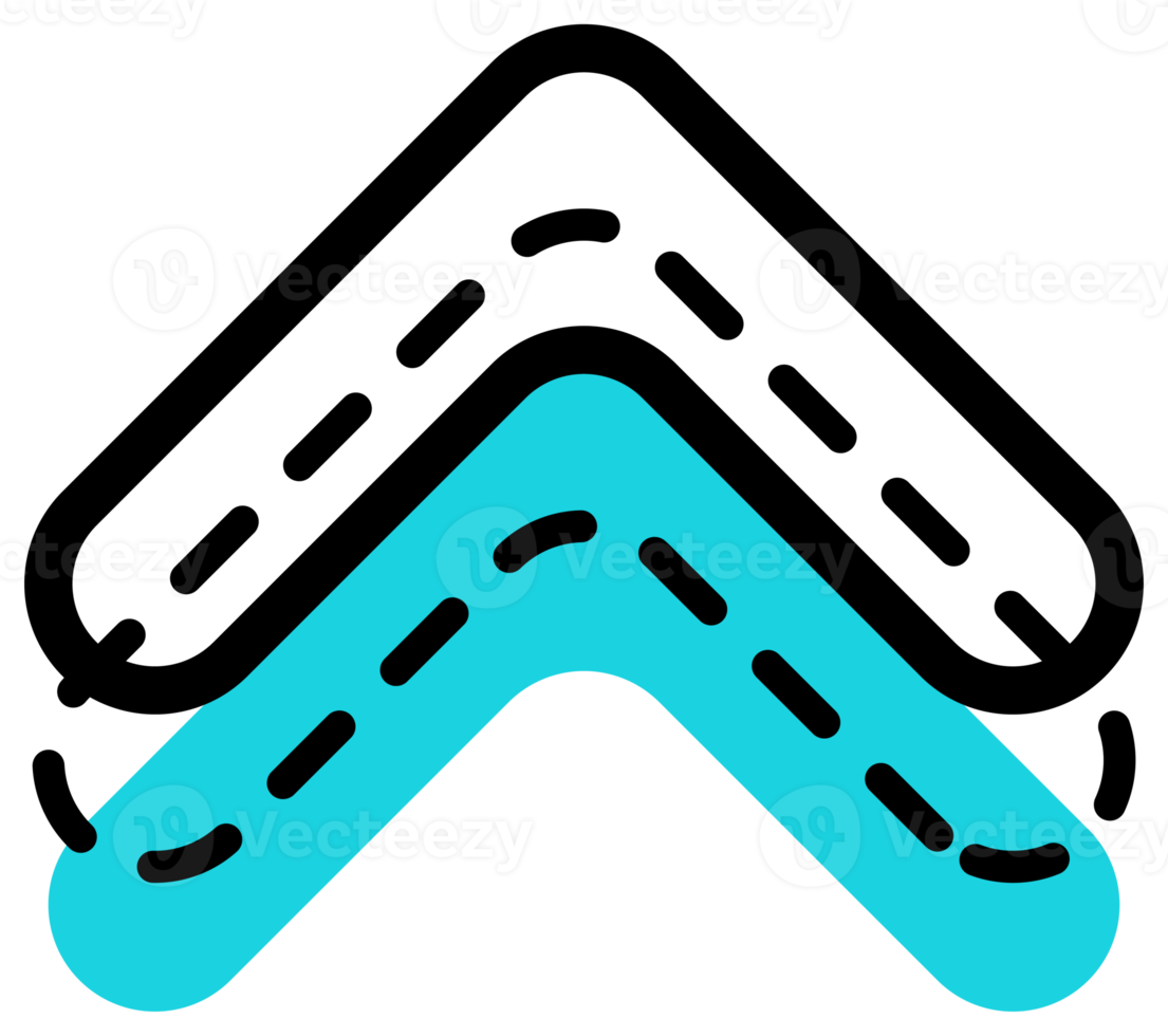 Geometric abstract, flat design element. PNG with transparent background.