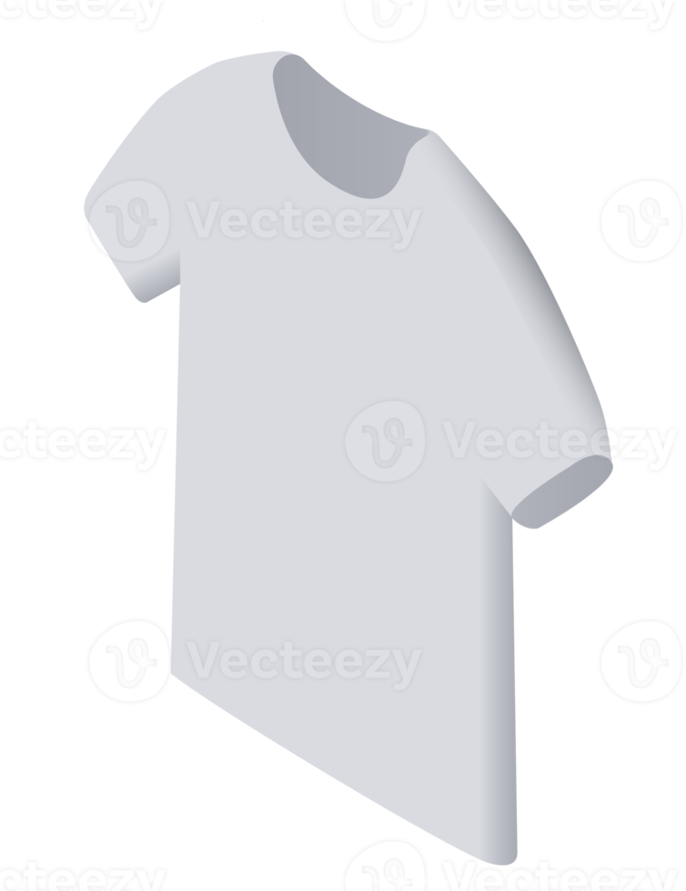 t-shirt isométrique. png avec fond transparent.