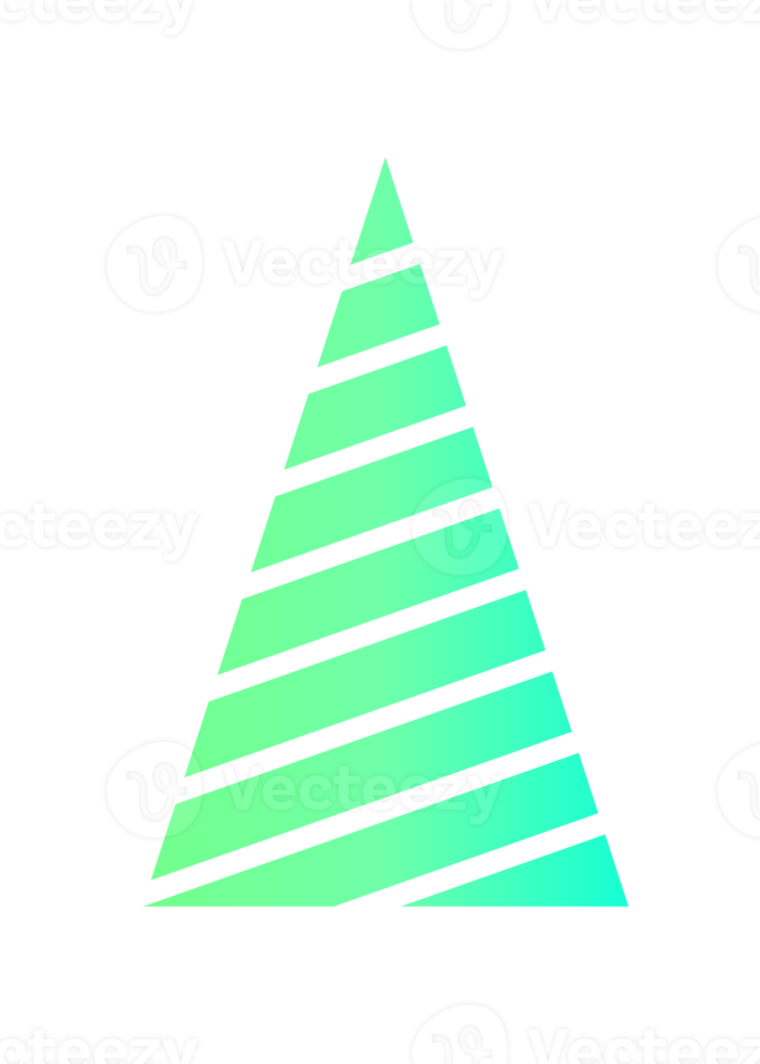 Neon Christmas tree design. PNG with transparent background.