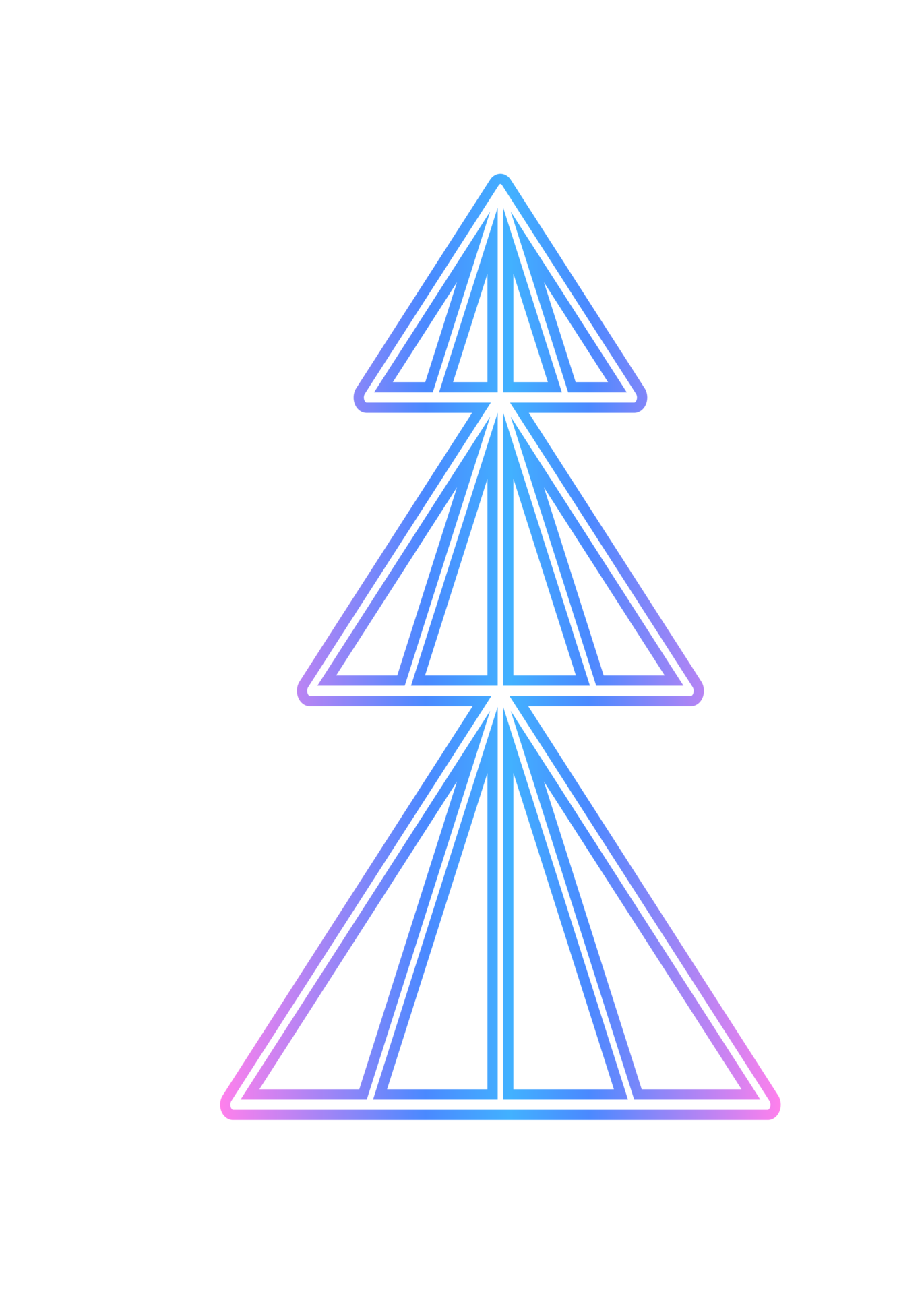 Neon Christmas tree design. PNG with transparent background. 12596710 PNG