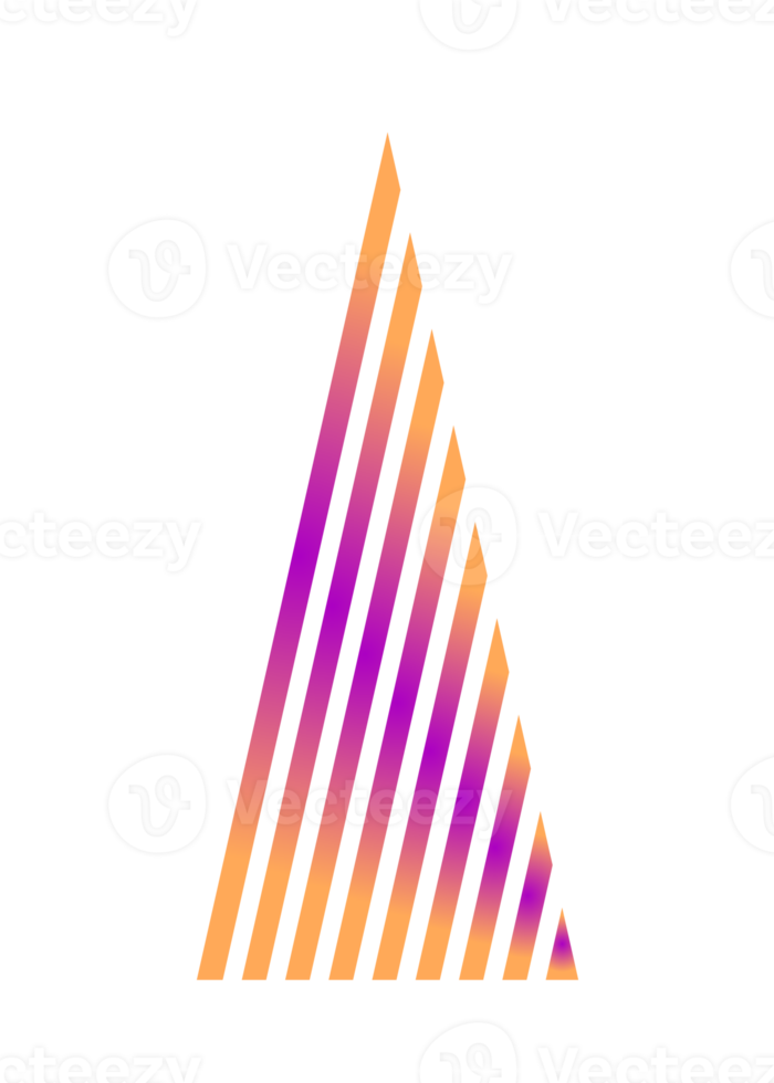 Neon Christmas tree design. PNG with transparent background.